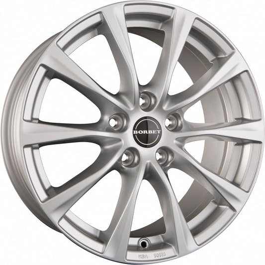 Borbet RE brilliant silver Alufelge 8x18 Zoll ET45 LK 5x114.3 ML72.5