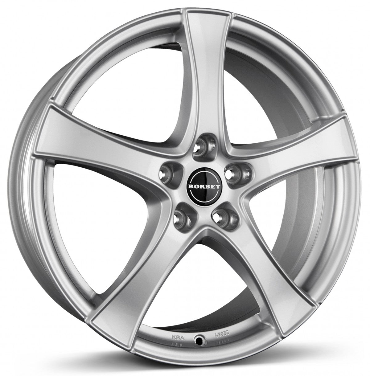 Borbet F2 brilliant silver 6.5x17 ET49 - LK5/112 ML66.5