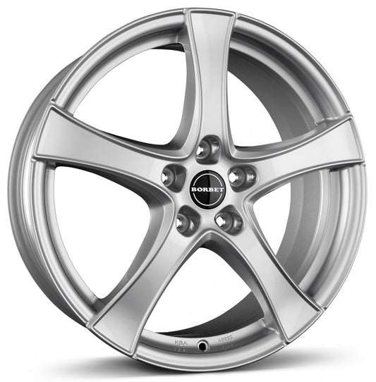 Borbet F2 brilliant silver 6.5x17 ET49 - LK5/112 ML66.5