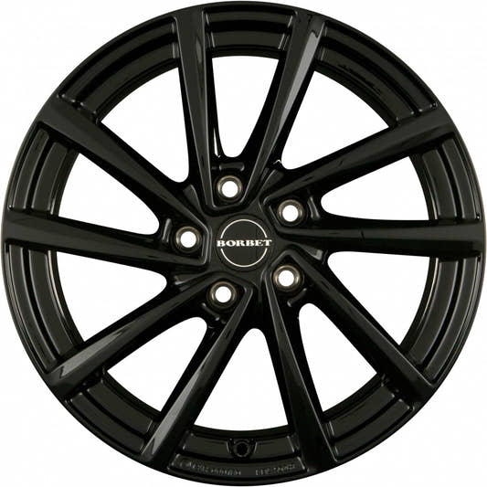 Borbet V black glossy Alufelge 7x17 Zoll ET49 LK 5x112 ML57.1 – Bild 2