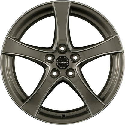Borbet F2 graphite polished 6.5x17 ET45 - LK5/112 ML57.1