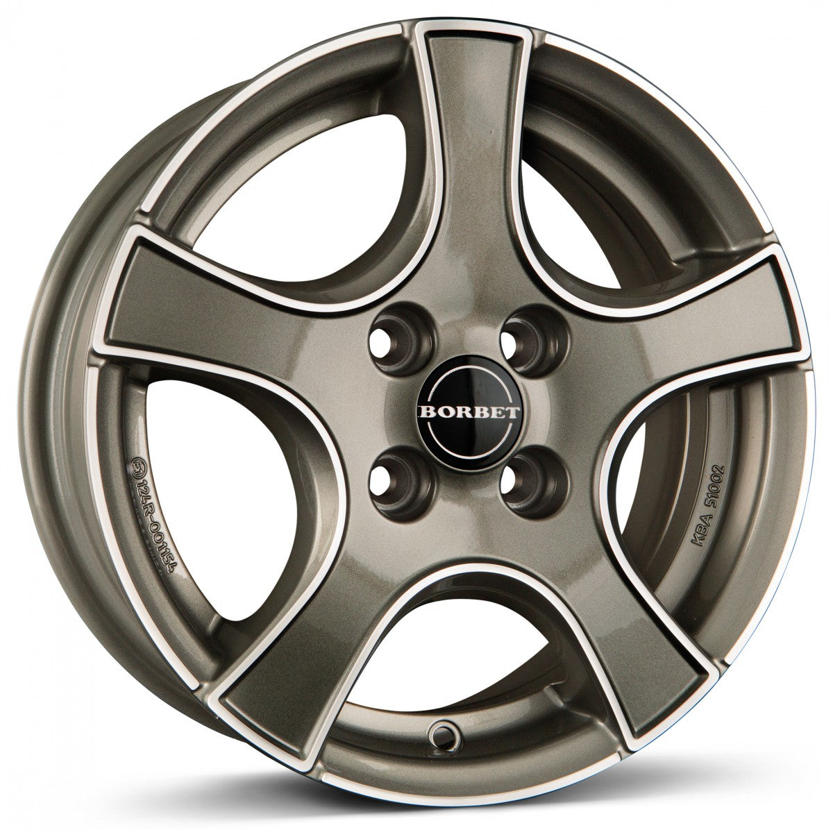 Borbet F2 graphite polished 6.5x17 ET45 - LK5/112 ML57.1