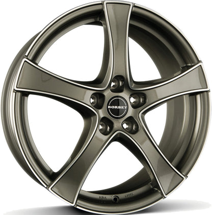 Borbet F2 graphite polished 6.5x17 ET49 - LK5/112 ML66.5