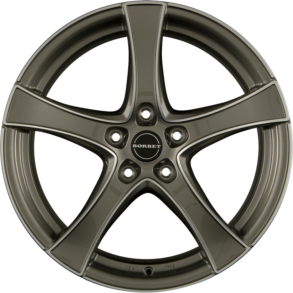 Borbet F2 graphite polished 6.5x17 ET49 - LK5/112 ML66.5