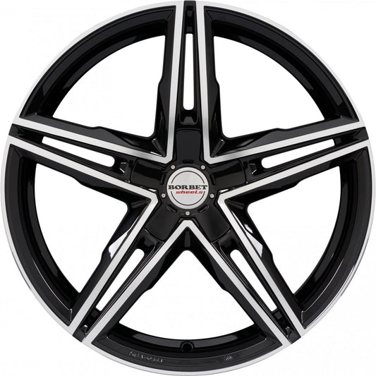 Borbet XRS black polished glossy 8x18 ET45 - LK5/108 ML63.4