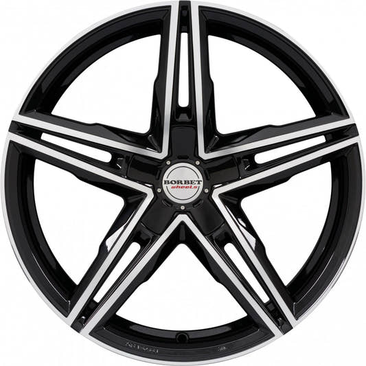 Borbet XRS black polished glossy 10.5x20 ET30 - LK5/114.3 ML72.5