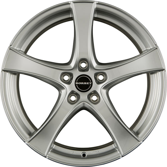 Borbet F2 brilliant silver 7.5x18 ET52.5 - LK5/108 ML63.4