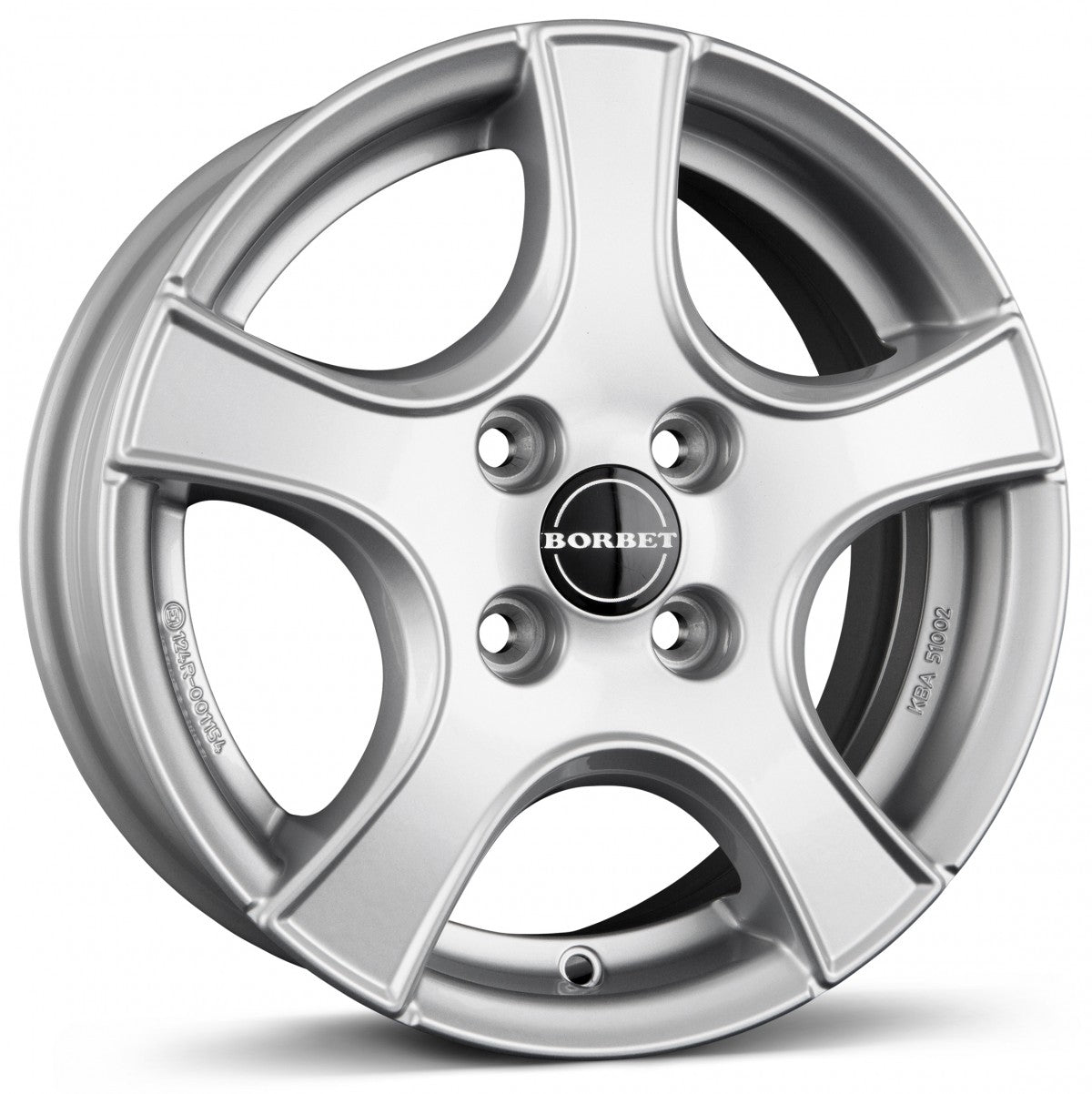 Borbet F2 brilliant silver 7.5x18 ET52.5 - LK5/108 ML63.4
