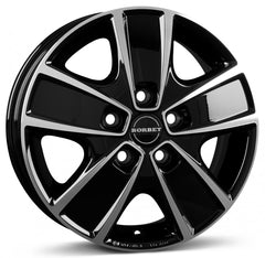 Borbet CWG black polished Alufelge 6x16 Zoll ET68 LK 5x118 ML71.1