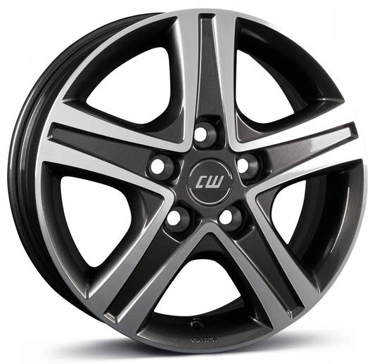 Borbet CWD mistral anthracite glossy polished 6.5x16 ET52 - LK5/112 ML66.5