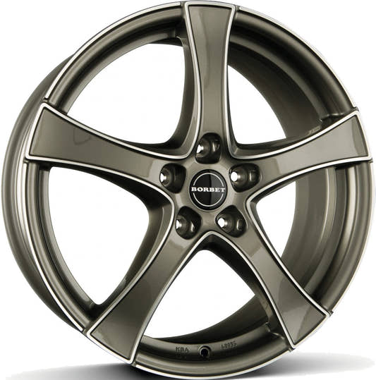 Borbet F2 graphite polished 5.5x14 ET39 - LK4/100 ML56.6