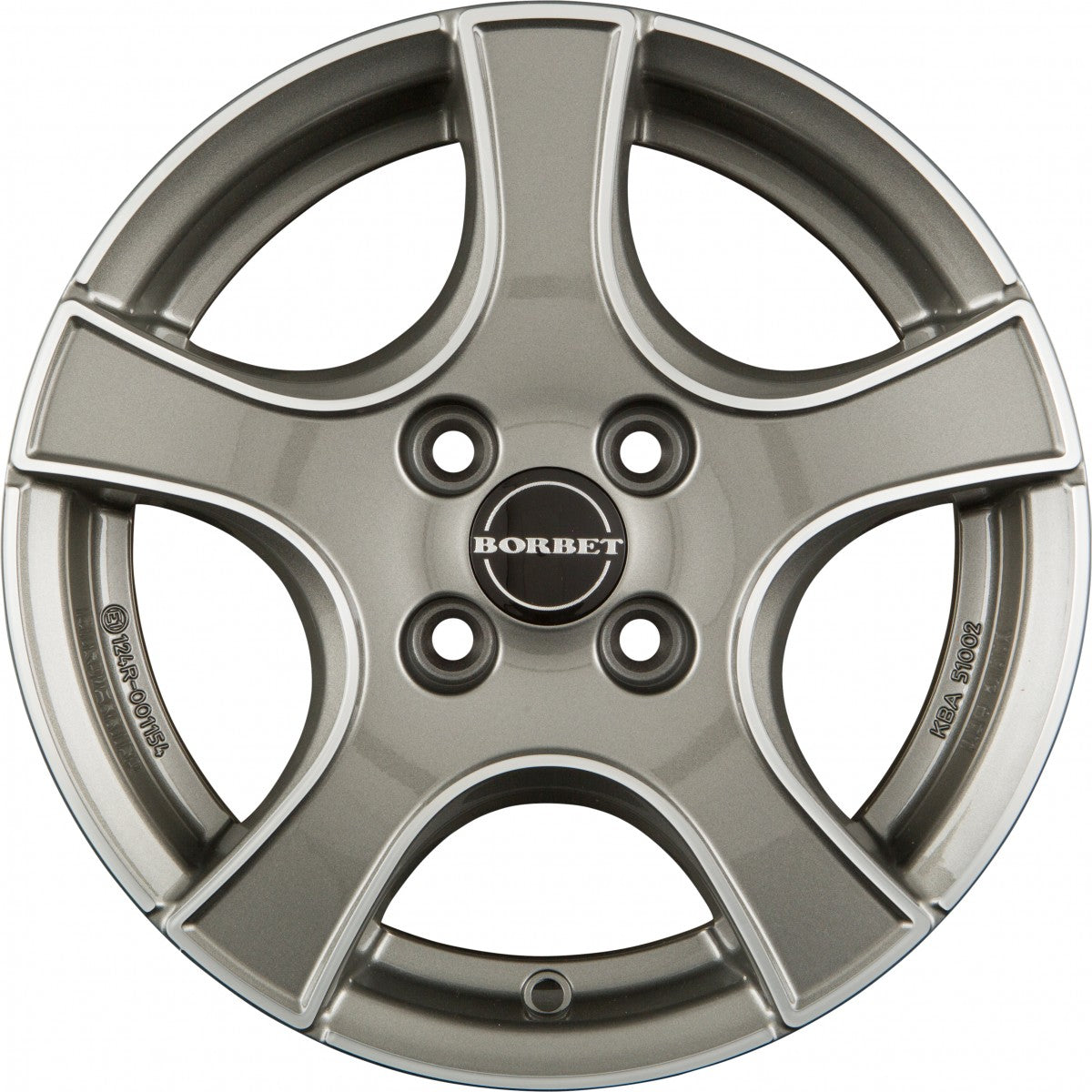 Borbet F2 graphite polished 5.5x14 ET39 - LK4/100 ML56.6