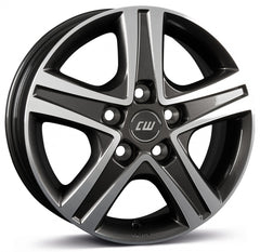 Borbet CWD mistral anthracite glossy polished Alufelge 7x17 Zoll ET51 LK 5x112 ML66.5