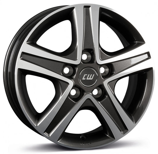 Borbet CWD mistral anthracite glossy polished 7x17 ET51 - LK5/112 ML66.5