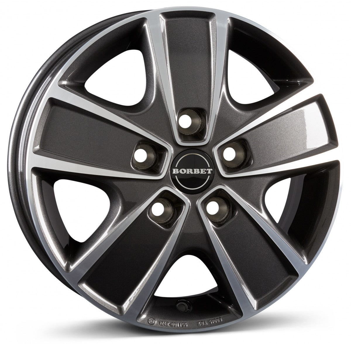 Borbet CWG mistral anthracite glossy polished 6x16 ET68 - LK5/130 ML78.1