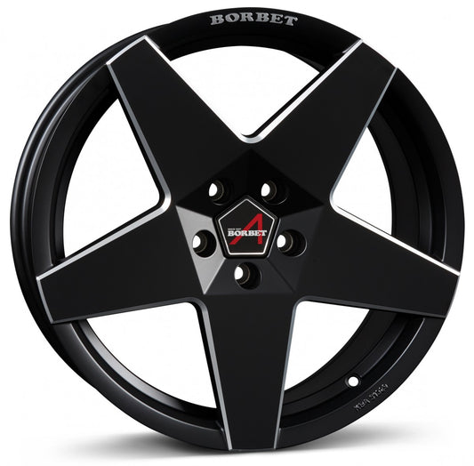 Borbet A black matt 8x18 ET37 - LK5/112 ML66.5