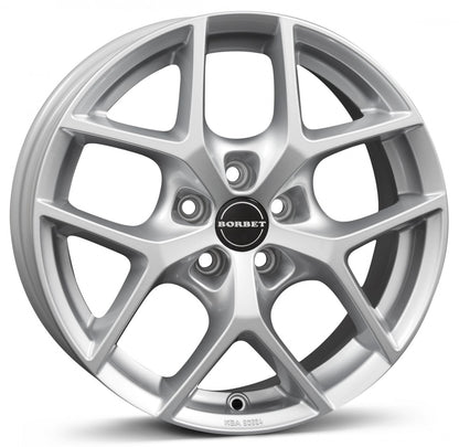 Borbet Y crystal silver 7.5x17 ET37 - LK5/112 ML66.5