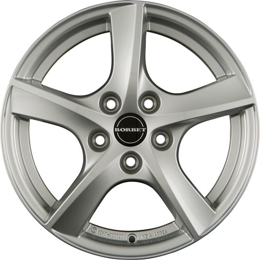 Borbet TL brilliant silver 5-Speiche 5.5x15 ET40 - LK5/100 ML57.06