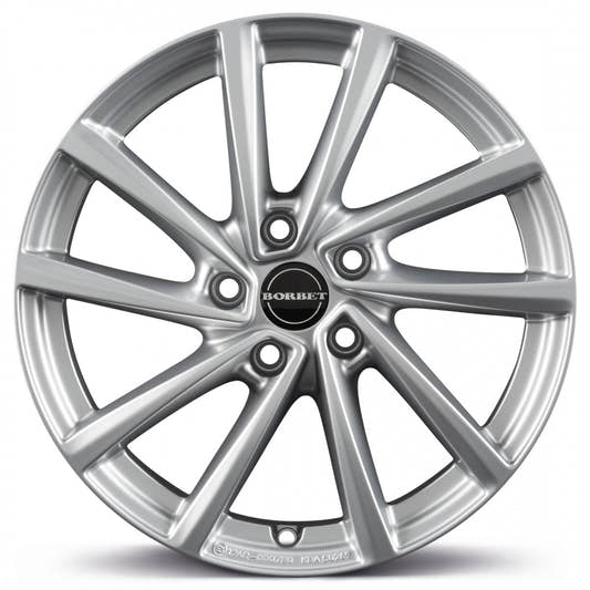Borbet V crystal silver 7x18 ET38 - LK5/110 ML65.1