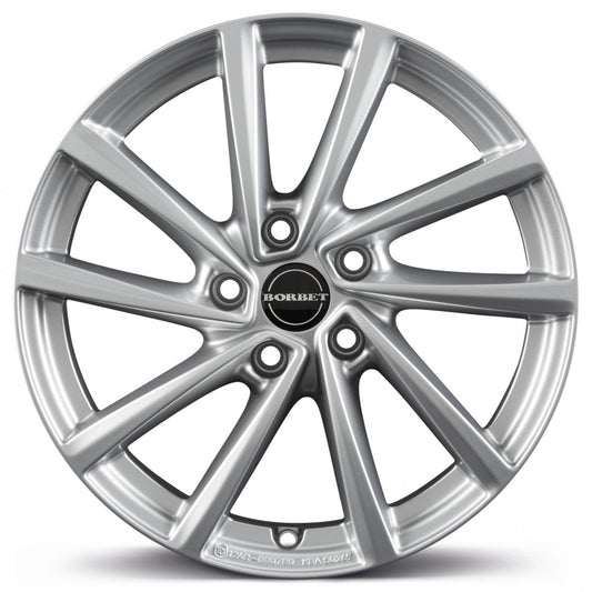 Borbet V crystal silver 7x18 ET38 - LK5/110 ML65.1