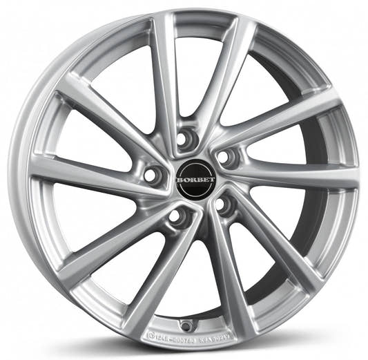 Borbet V crystal silver 7x18 ET38 - LK5/114.3 ML67.1