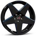 Borbet A black blue glossy Alufelge 8x17 Zoll ET45 LK 5x112 ML66.5