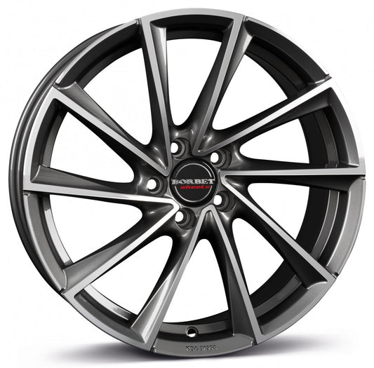 Borbet VTX graphite polished 8.5x19 ET35 - LK5/112 ML66.5