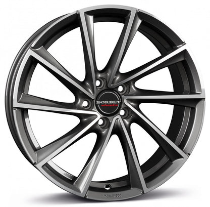 Borbet VTX graphite polished 8.5x19 ET45 - LK5/114.3 ML72.5