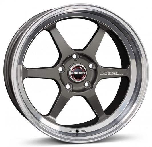 Borbet DB8GT graphite rim polished 8.5x18 ET40 - LK5/108 ML72.5
