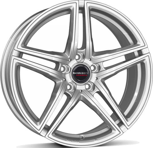 Borbet XRT brilliant silver 8x17 ET45 - LK5/112 ML72.5