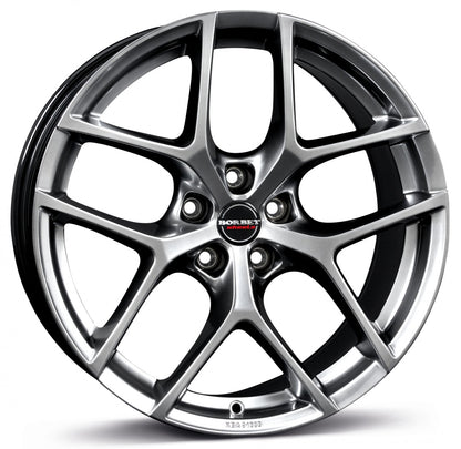 Borbet Y hyper silver 19-Zoll 8x19 ET37 - LK5/112 ML66.5