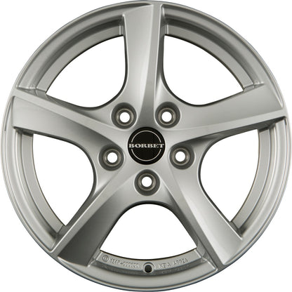 Borbet TL brilliant silver 5-Speiche 5.5x15 ET38 - LK5/100 ML57.06