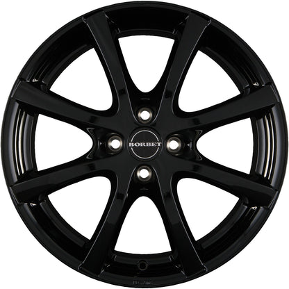 Borbet LV4 black glossy 7x16 ET15 - LK4/108 ML65.1