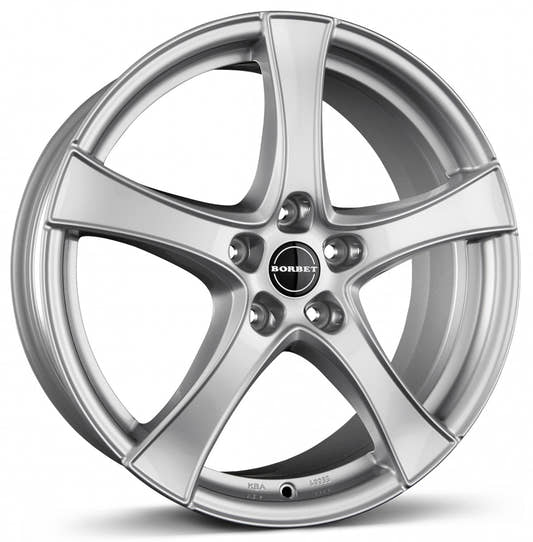 Borbet F2 brilliant silver 6x16 ET45 - LK5/100 ML57.06