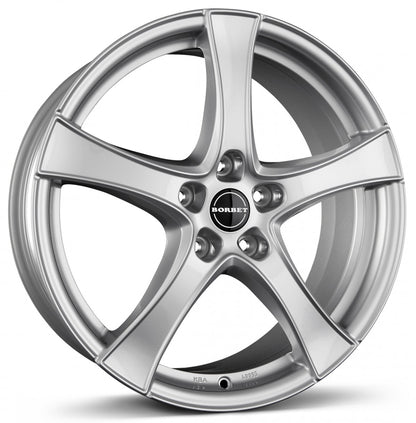 Borbet F2 brilliant silver 6x16 ET45 - LK5/100 ML57.06