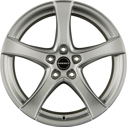 Borbet F2 brilliant silver 6x16 ET45 - LK5/100 ML57.06