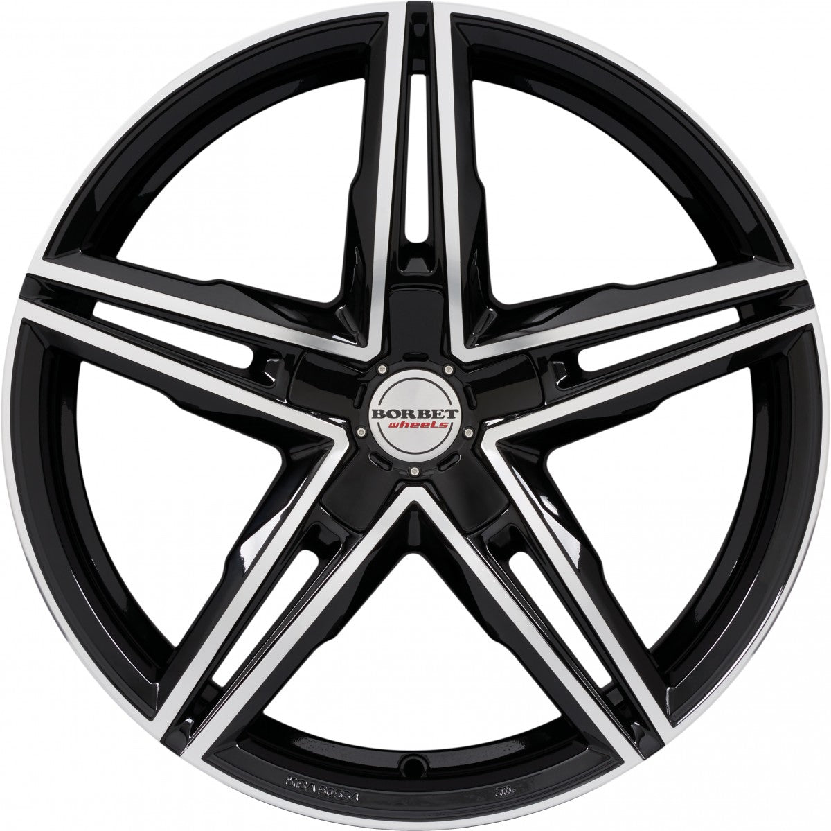 Borbet XRS black polished glossy 8x18 ET45 - LK5/108 ML65.1