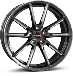 Borbet LX graphite spoke rim polished Alufelge 8x19 Zoll ET50 LK 5x114.3 ML72.5