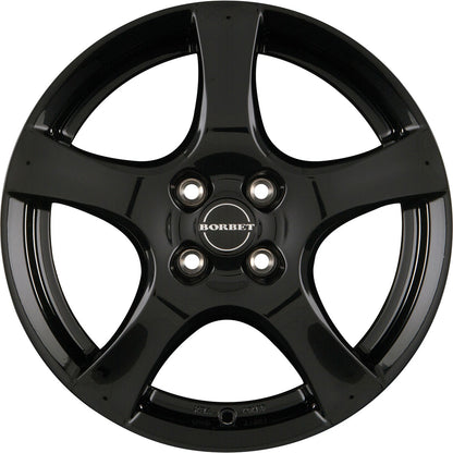Borbet F black glossy 6.5x16 ET37.5 - LK4/108 ML72.5