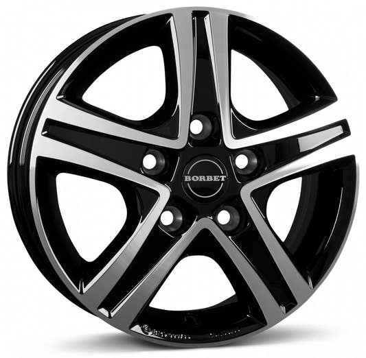 Borbet CWD black polished glossy 6x16 ET68 - LK5/118 ML71.1