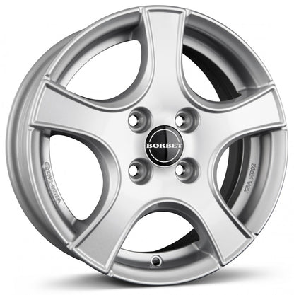 Borbet F2 brilliant silver 6.5x17 ET47 - LK5/100 ML57.1