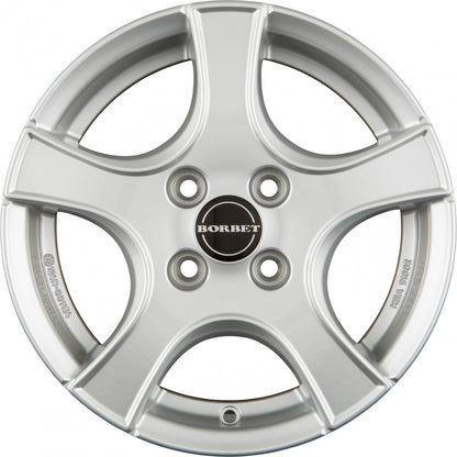 Borbet F2 brilliant silver 6.5x17 ET47 - LK5/100 ML57.1