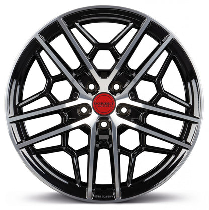 Borbet GTY black rim polished glossy 8.5x19 ET40 - LK5/114.3 ML72.5