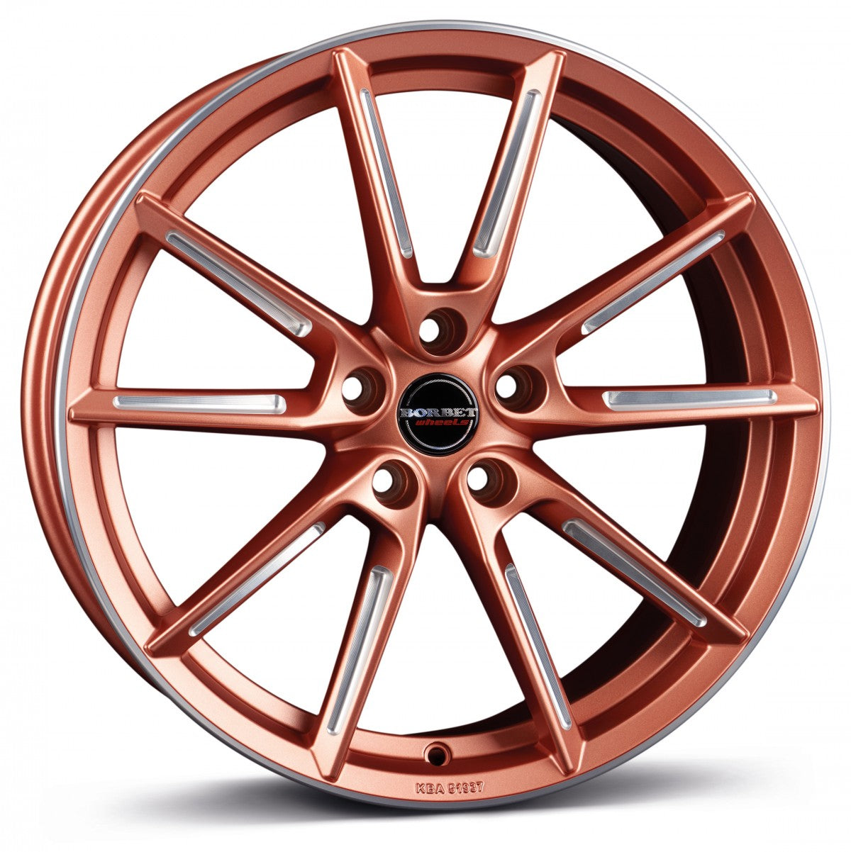 Borbet LX copper matt spoke rim polished 8x19 ET44 - LK5/112 ML57.1