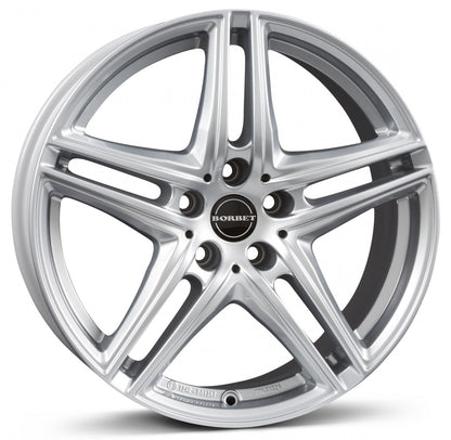 Borbet XR brilliant silver 6.5x16 ET22 - LK5/112 ML66.6