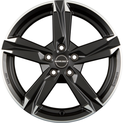 Borbet T10 matt black polished Alufelge 7x17 Zoll ET50 LK 5x108 ML63.4 – Bild 3