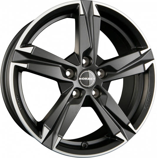 Borbet T10 matt black polished 6.5x16 ET50 - LK5/108 ML63.4