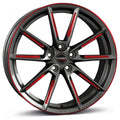 Borbet LX graphite spoke rim red polished Alufelge 8x19 Zoll ET50 LK 5x112 ML57.1