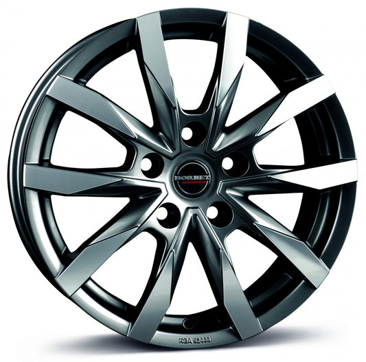 Borbet CW5 mistral anthracite glossy polished 7.5x18 ET53 - LK5/118 ML71.1
