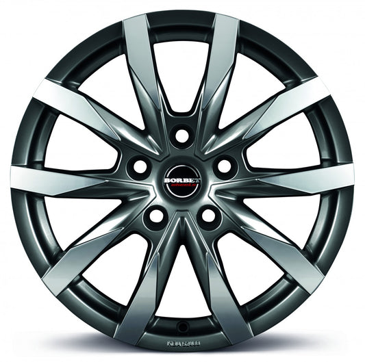 Borbet CW5 mistral anthracite glossy polished 7.5x18 ET53 - LK5/118 ML71.1